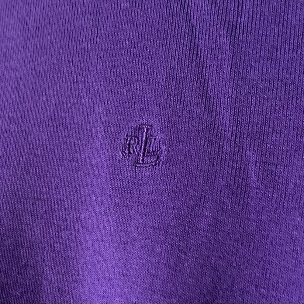 Lauren Ralph Lauren Purple Long Sleeve Shirt with Embroidered Logo size XL - Picture 7 of 12